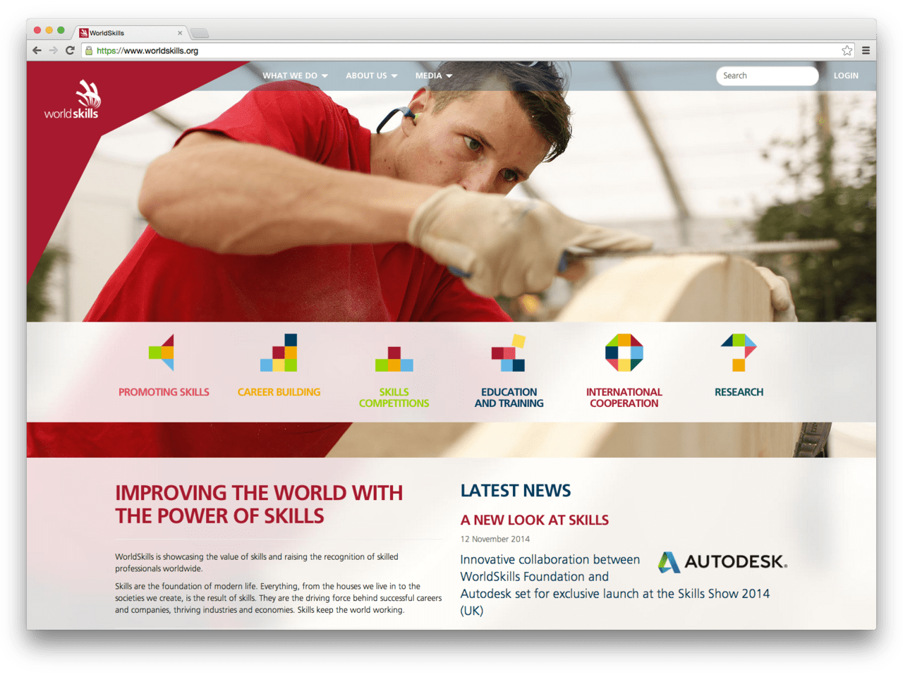 New WorldSkills website