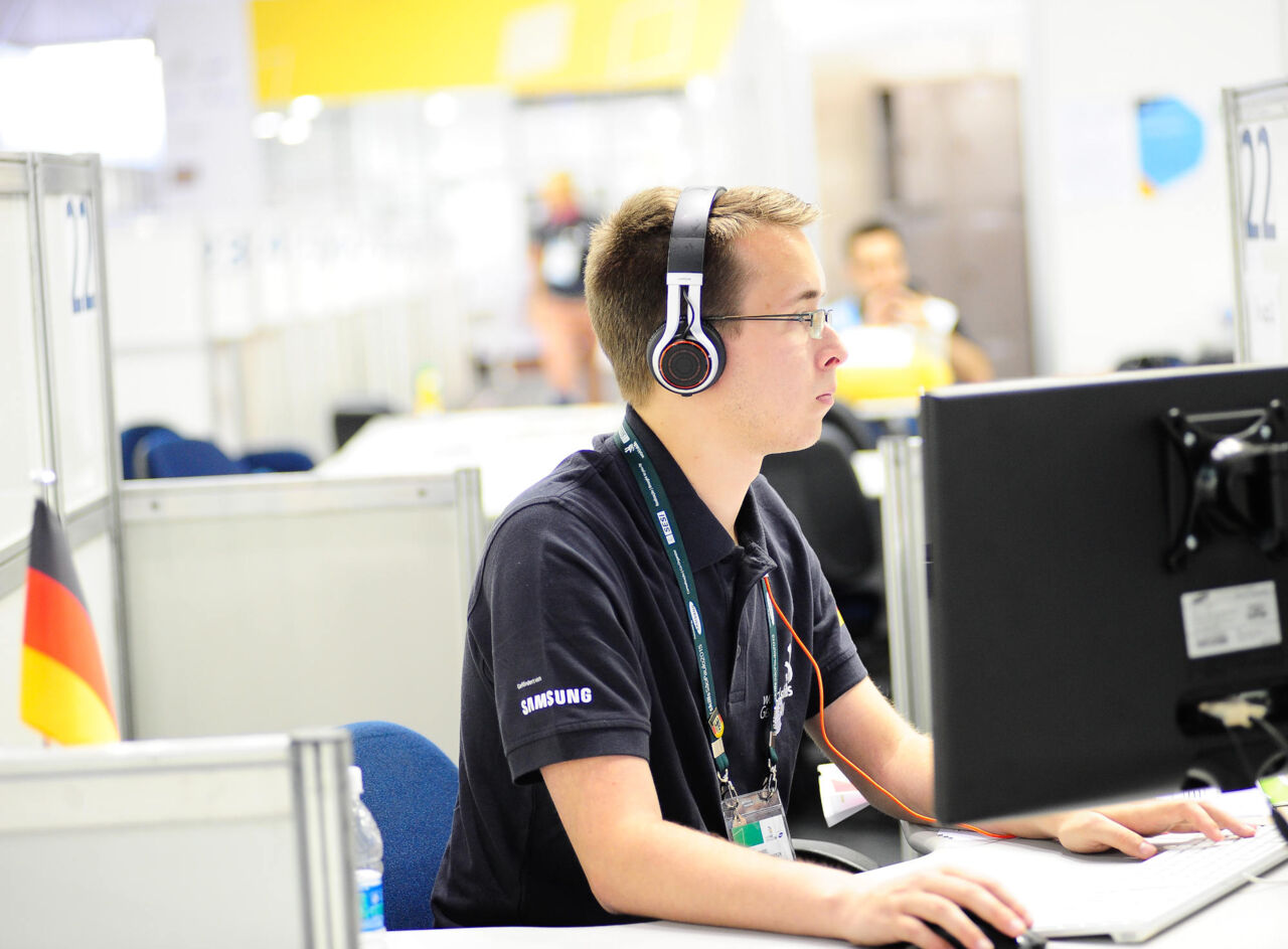 Daniel Christophersen competing in Web Design at WorldSkills São Paulo 2015.