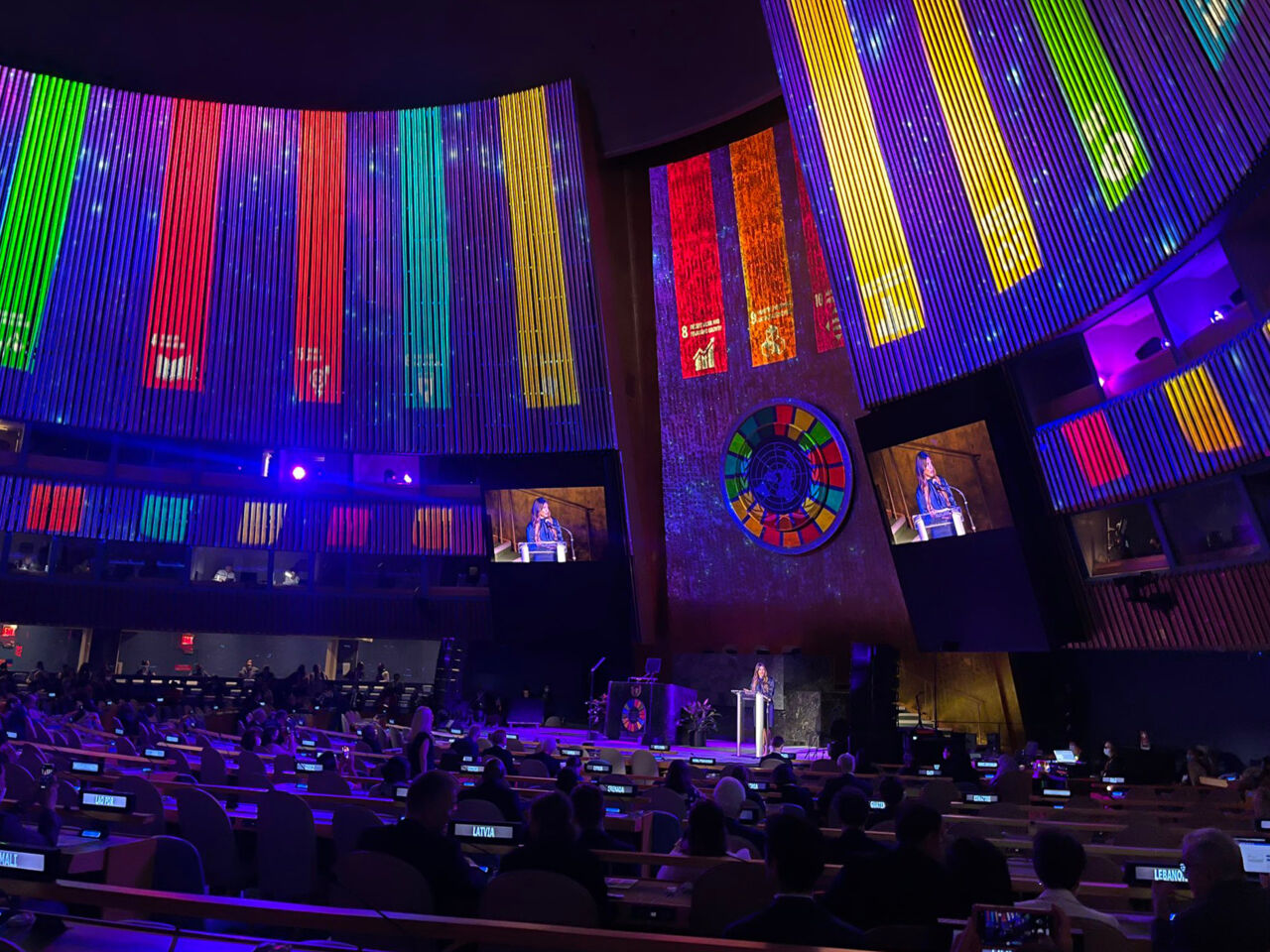 Delegates listen to one of the presentations at the UN Transforming Education Summit, which took place in New York between 16 and 19 September 2022.